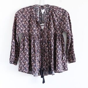 Boho Babe new peplum floral blouse kids girls festival gipsy peasant cute frill